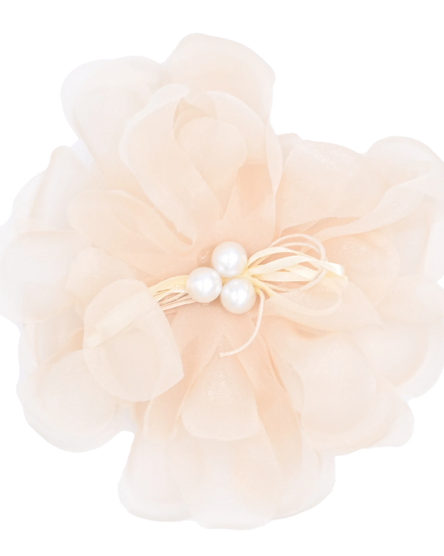Pearl Ribbon Flower Hairclip