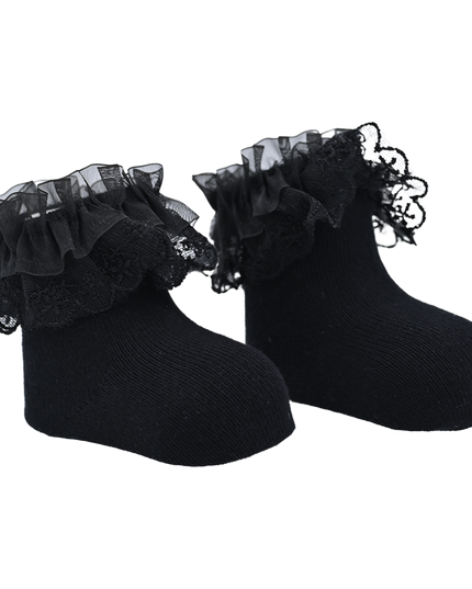 Laced Tulle Cotton Socks Set