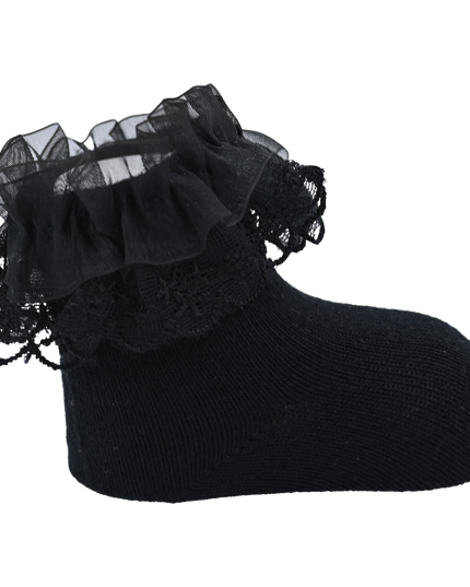 Laced Tulle Cotton Socks Set