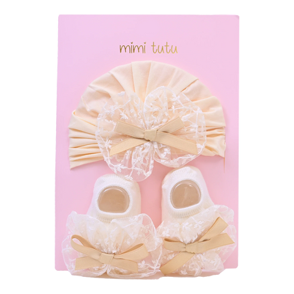Yellow Lace Bow Ribbon Set