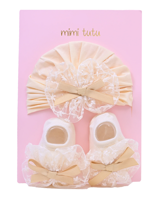 Yellow Lace Bow Ribbon Set
