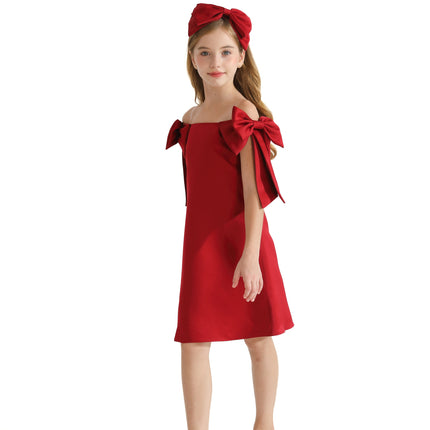 kids-atelier-tulleen-kid-girl-red-luneta-off-shoulder-bow-dress-tmc-24005-red