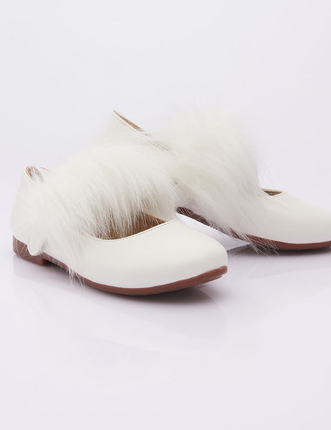 kids-atelier-perla-kid-girl-snow-white-matte-fur-strap-flats-v92b-snow-white