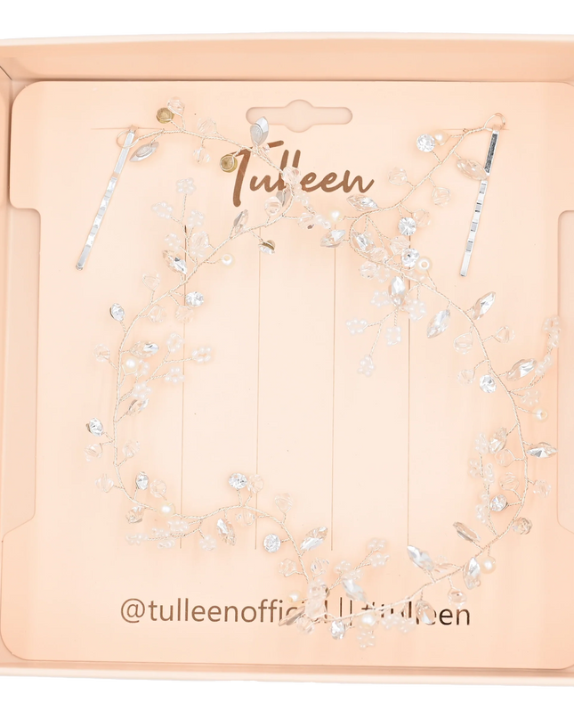 Crystal Floral Accented Hair Vine