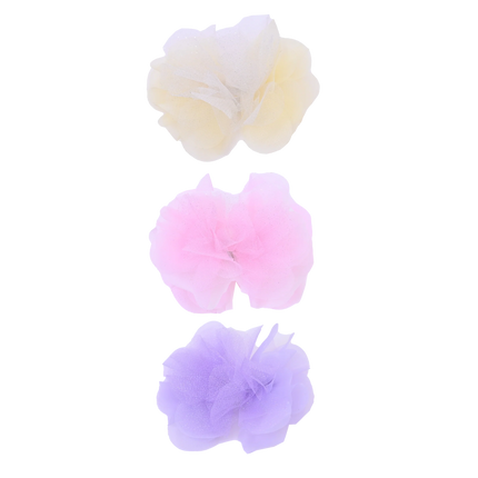Tulle Flower Bow Hairclip Set