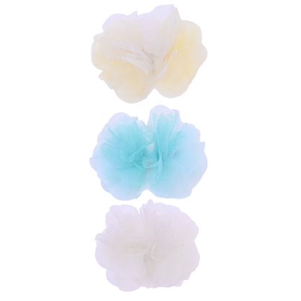 Tulle Flower Bow Hairclip Set