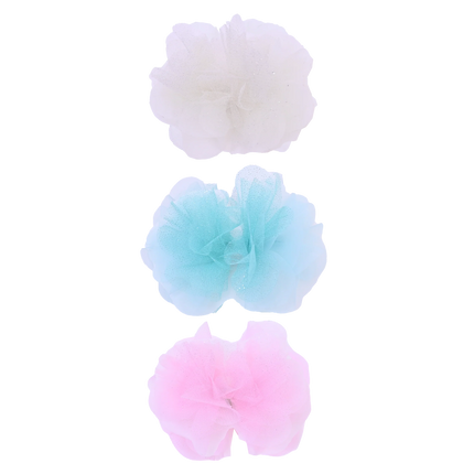 Tulle Flower Bow Hairclip Set