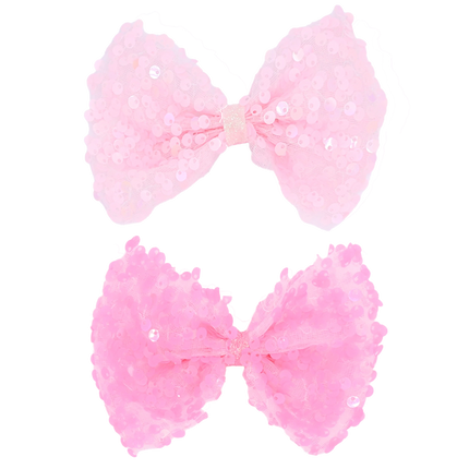 Sequin Bow Hairclip Set