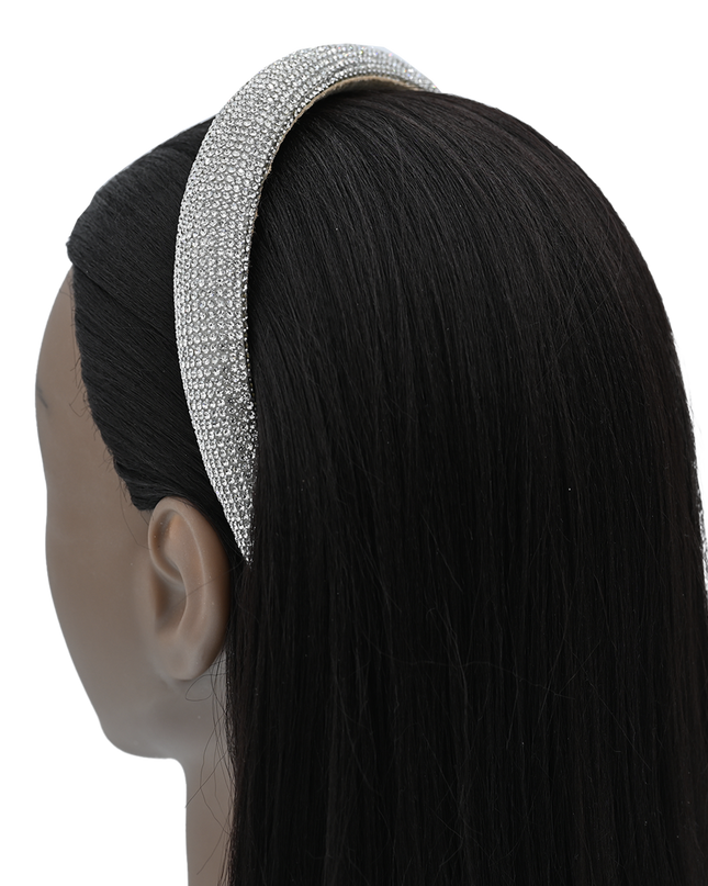 Multicolored Rhinestone Embossed Headband