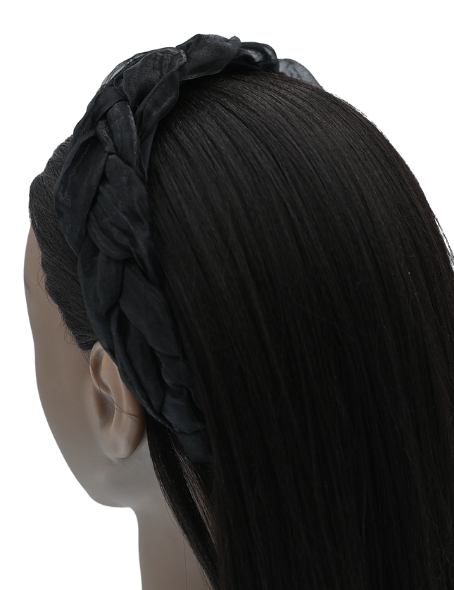 Multicolored Braided Tulle Headband