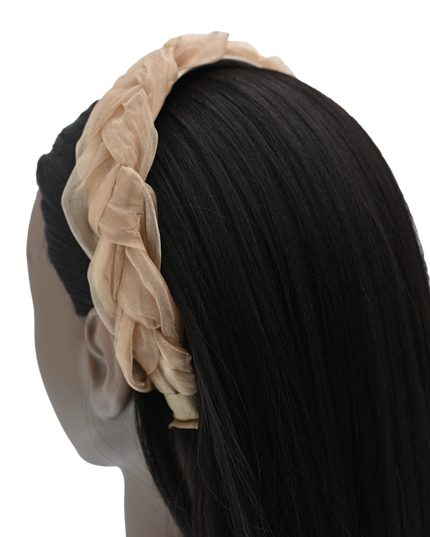 Multicolored Braided Tulle Headband