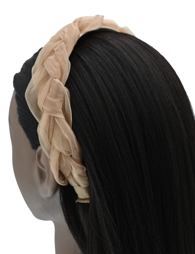 Multicolored Braided Tulle Headband