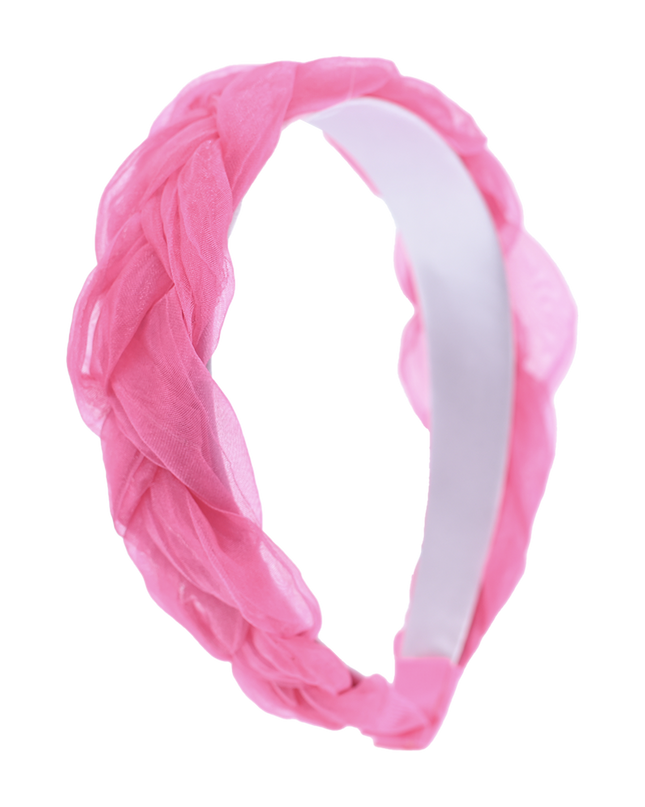 Multicolored Braided Tulle Headband