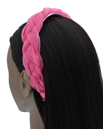 Multicolored Braided Tulle Headband