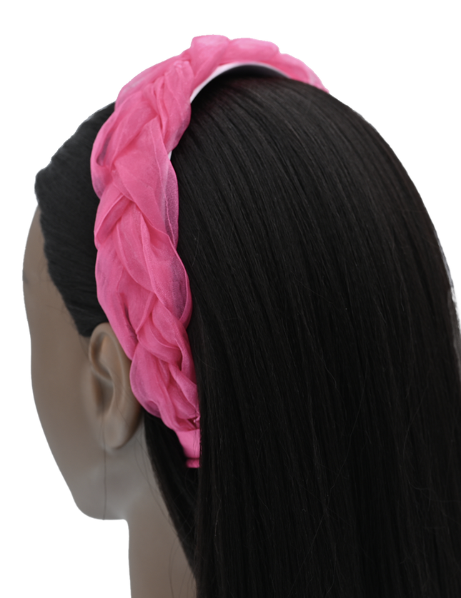 Multicolored Braided Tulle Headband