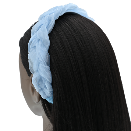 Multicolored Braided Tulle Headband