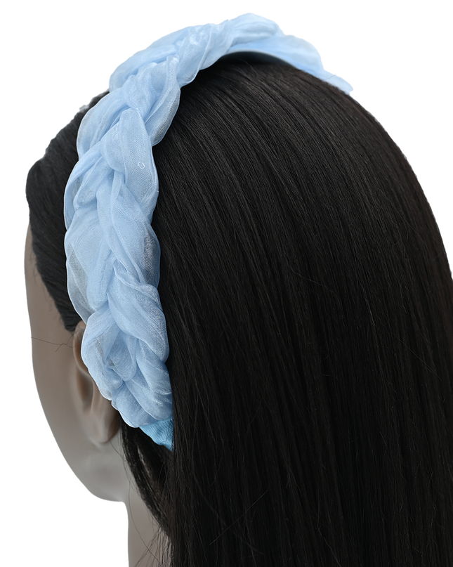 Multicolored Braided Tulle Headband