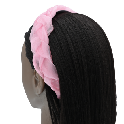 Multicolored Braided Tulle Headband