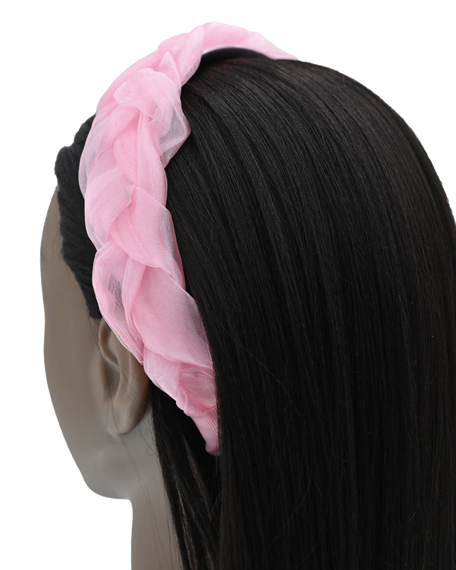 Multicolored Braided Tulle Headband