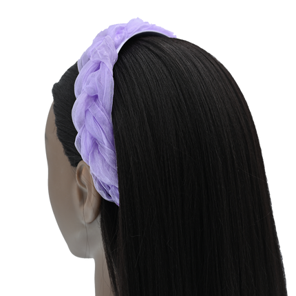 Multicolored Braided Tulle Headband