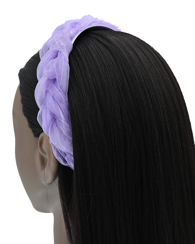 Multicolored Braided Tulle Headband