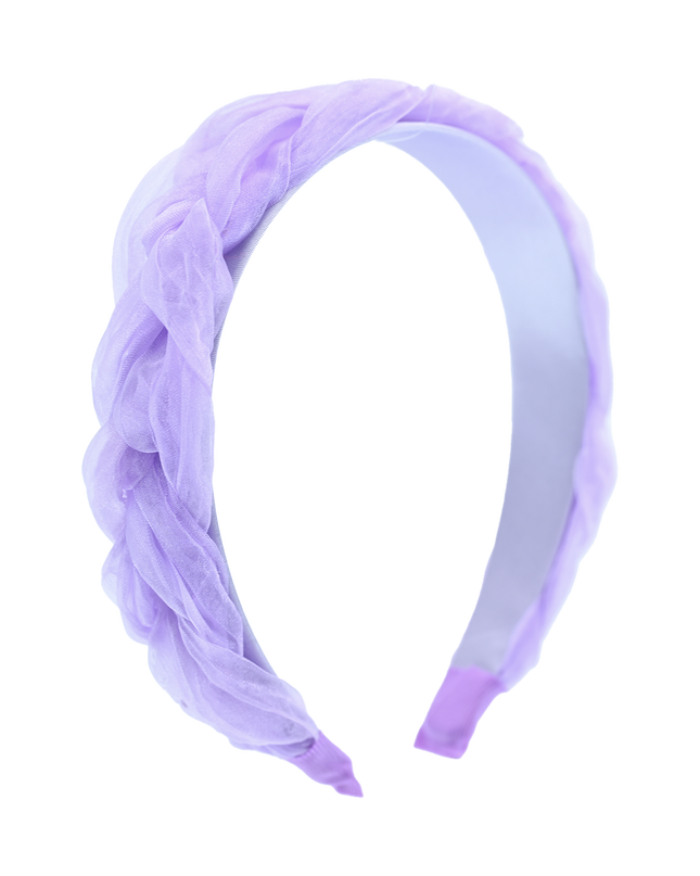 Multicolored Braided Tulle Headband