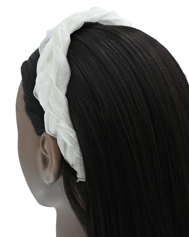 Multicolored Braided Tulle Headband