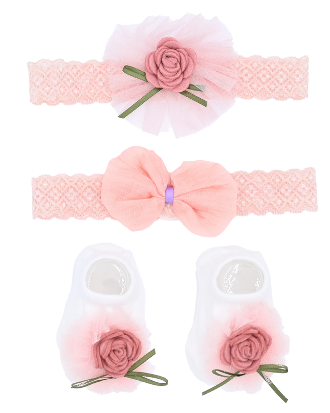 Pink Rose Ribbon and Bow Gift Set