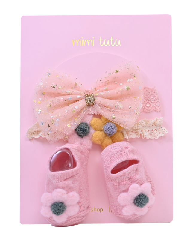 Multicolor Flower and Bow Gift Set