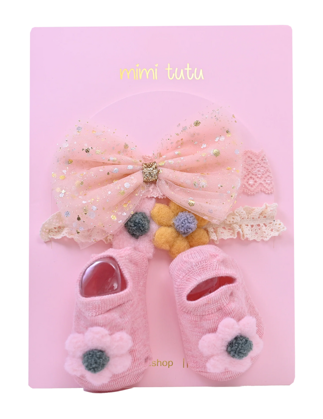 Multicolor Flower and Bow Gift Set