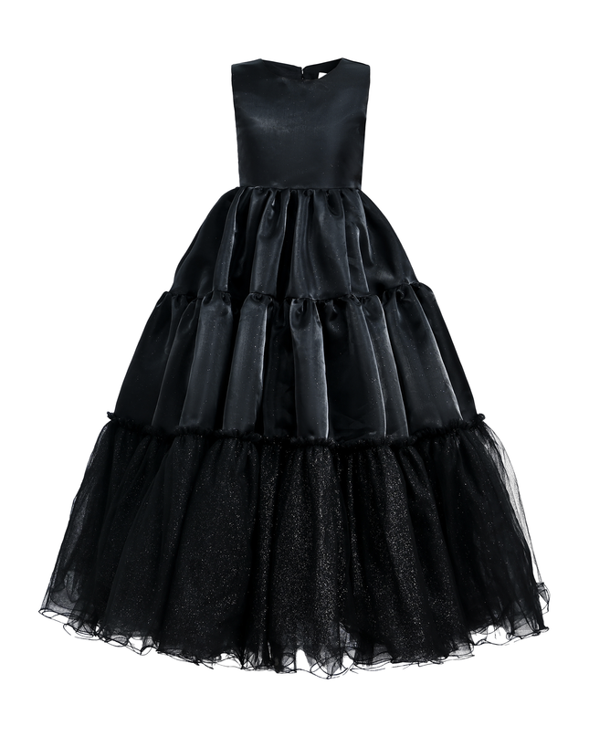 Black Layered Teola Dress