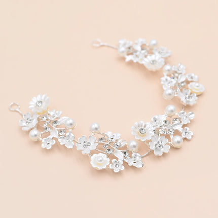 Crystal Garden Pearl Accent Hair Vine