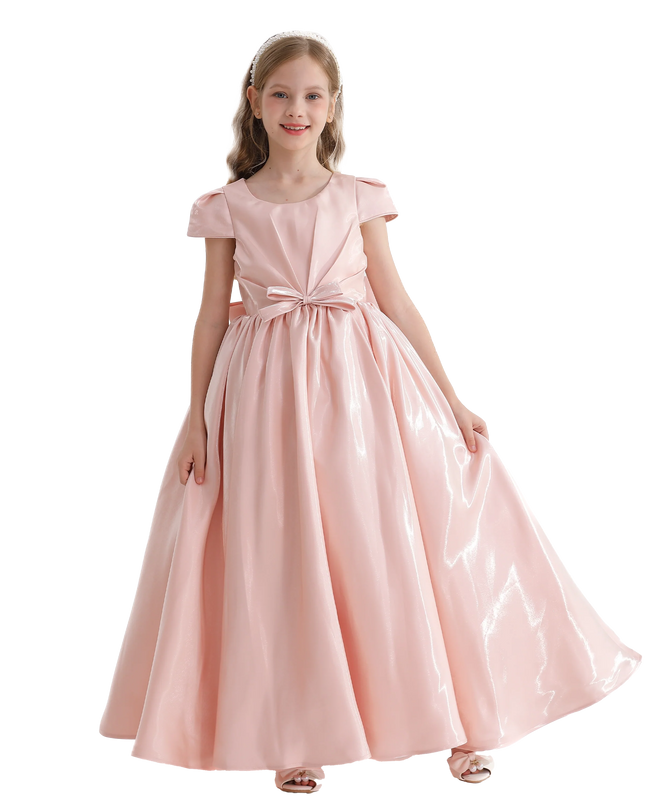Pink Bow Long Brea Dress