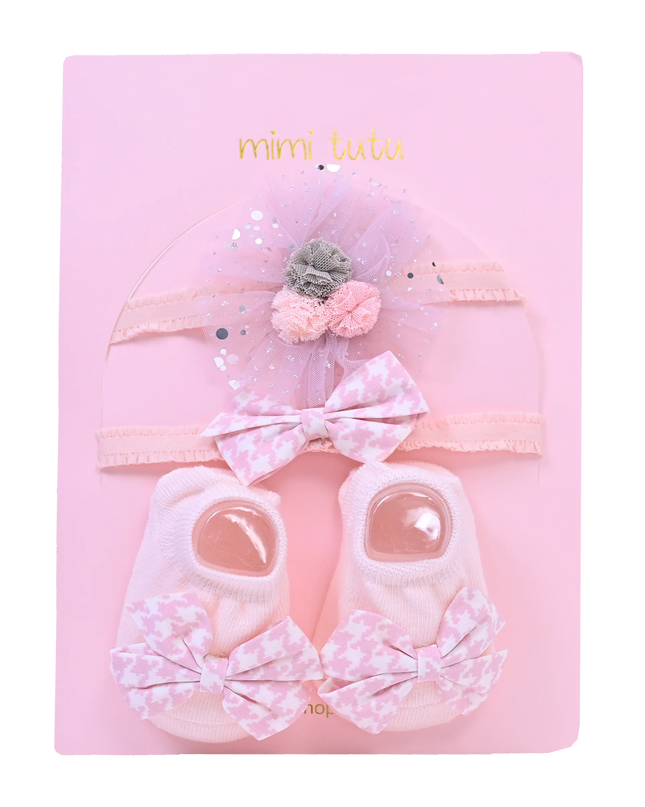 Pink Bow and Flower Gift Set