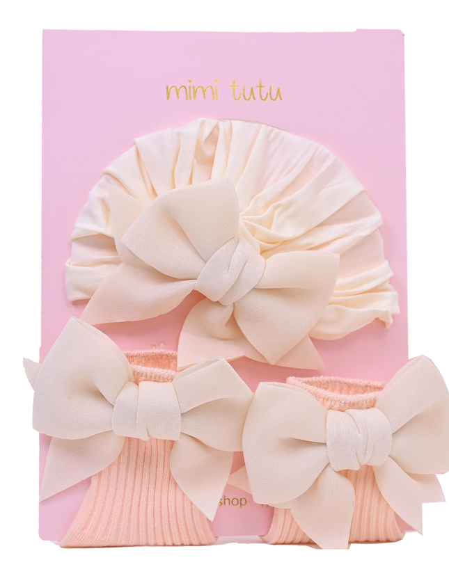 kidsatelier-tulleen-MTBGS4215-ivory-bow-pink-sock-gift-set