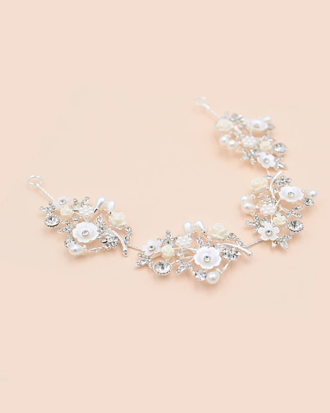 Crystal Glimmering Flower Hair Vine