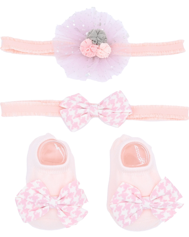 Pink Bow and Flower Gift Set