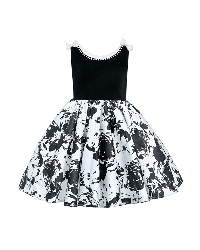 Black and White Abstract Maitland Dress
