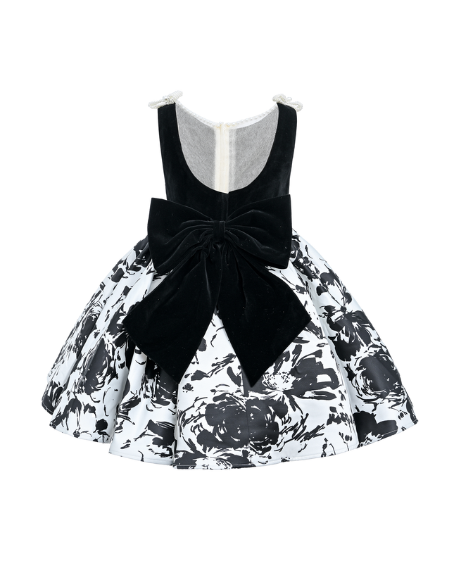 Black and White Abstract Maitland Dress