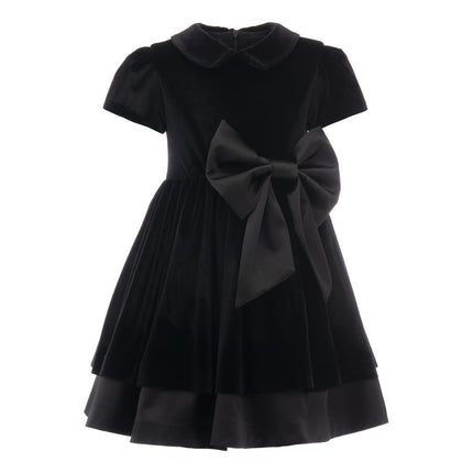 kids-atelier-tulleen-kid-girl-black-velvet-bow-jersey-dress-th-2101-black