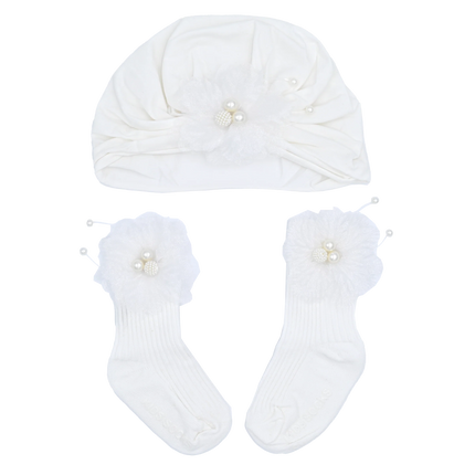 White Pearl Flower Gift Set