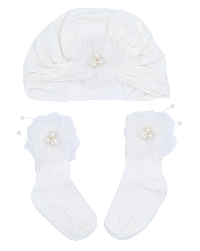 White Pearl Flower Gift Set