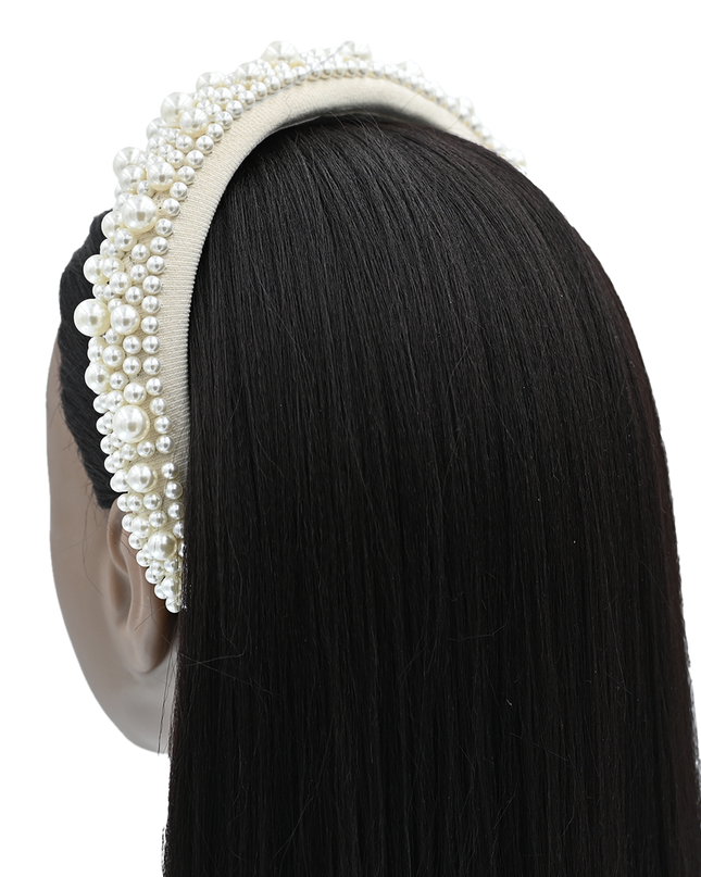 Multicolored Royal Pearl Tiara Headband