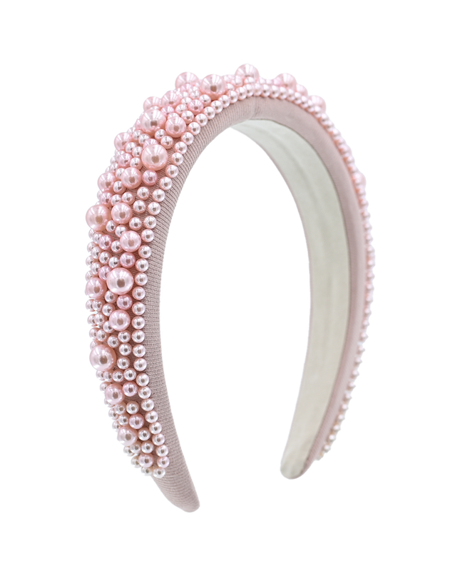 Multicolored Royal Pearl Tiara Headband