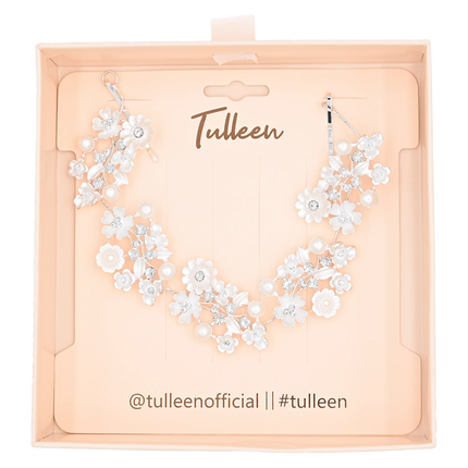 Crystal Garden Pearl Accent Hair Vine