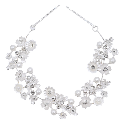 Crystal Garden Pearl Accent Hair Vine
