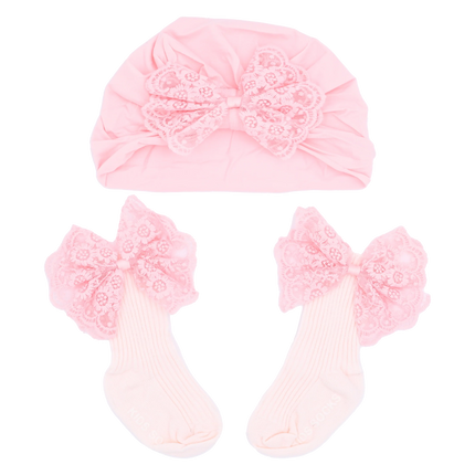 Pink Lace Bow Gift Set