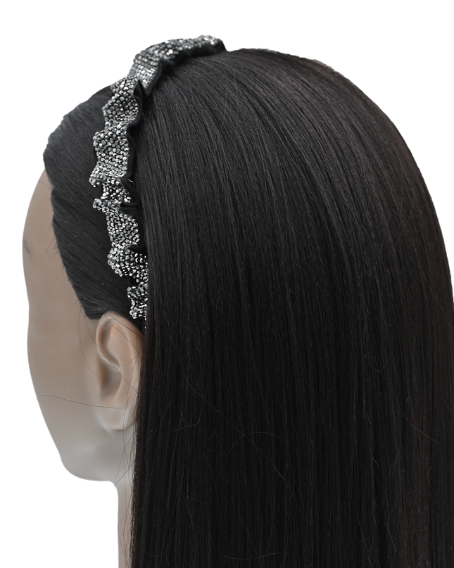 Multicolored Scrunched Rhinestone Headband