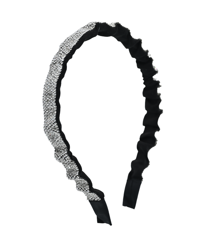 Multicolored Scrunched Rhinestone Headband