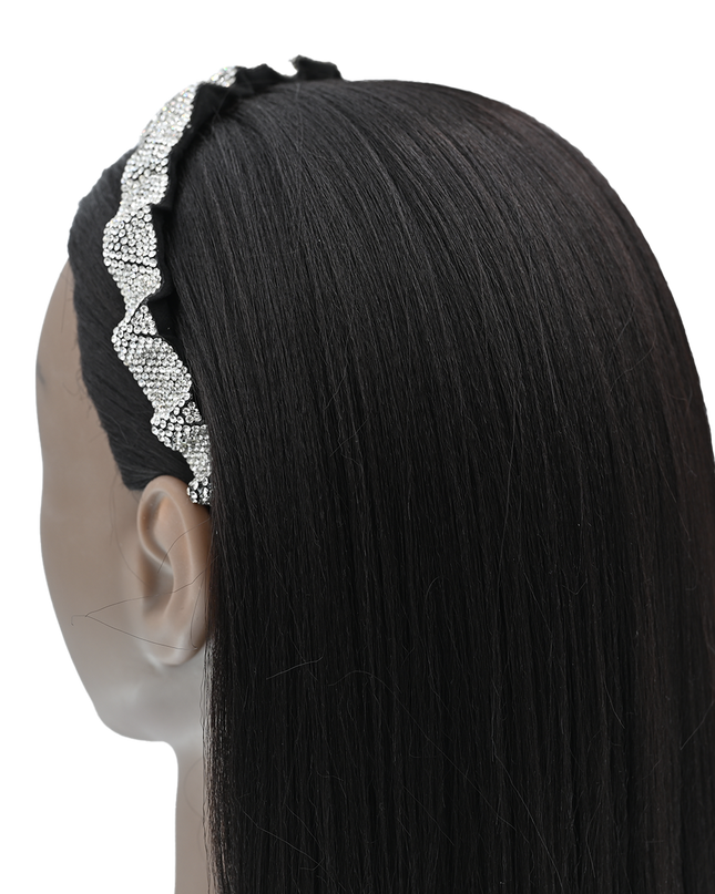 Multicolored Scrunched Rhinestone Headband
